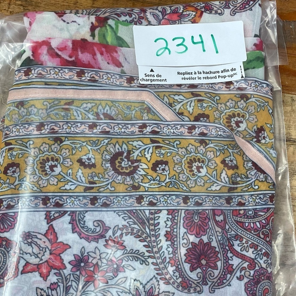Umgee women’s size Small Medium Pink yellow Floral Kimono Sheer Shrug Boxy - Picture 7 of 7